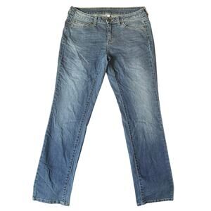 Jennifer Lopez Women Slim Jeans size 8 Blue Mid Rise Stretch